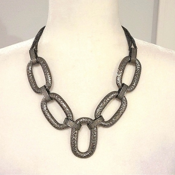 Necklace metal gum large links adjustable clasp closure NEW with Tag - Picture 1 of 3